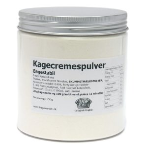 Kagecremespulver Bagestabil
